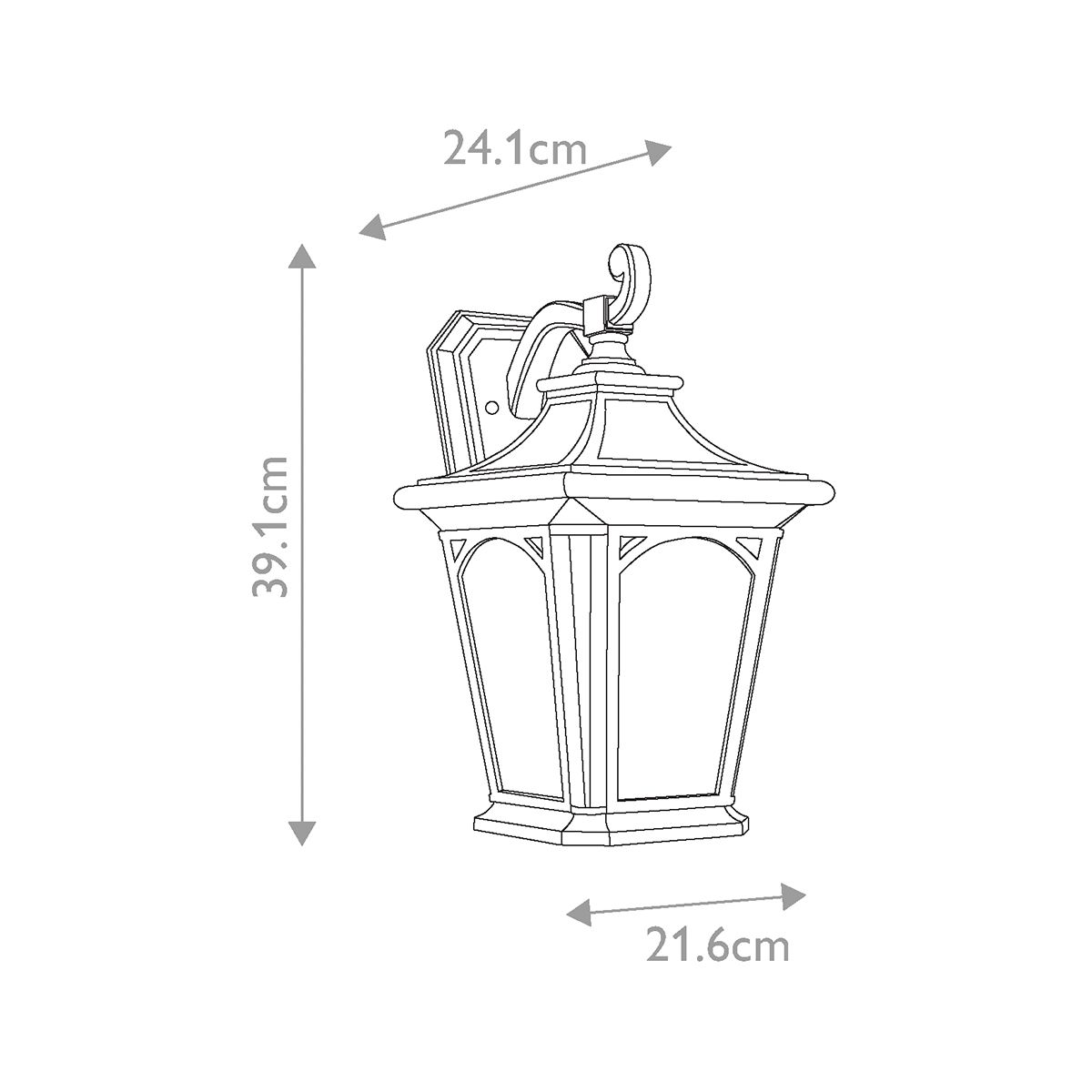 Quoizel Bedford Medium Black Outdoor Wall Light