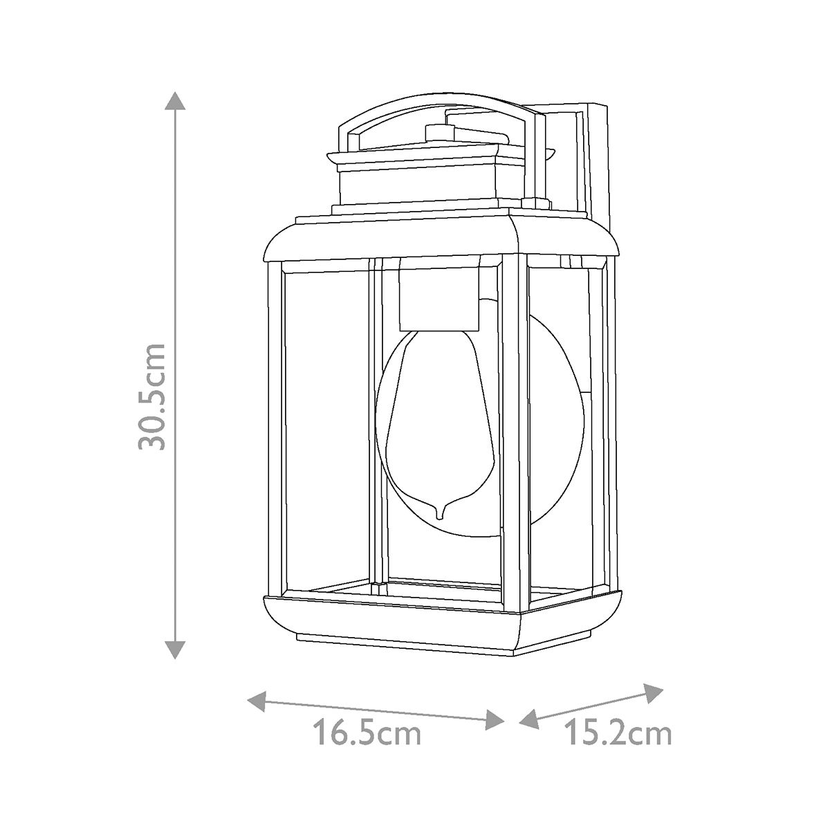 Quoizel Byron 1 Light Small Graphite Outdoor Wall Light