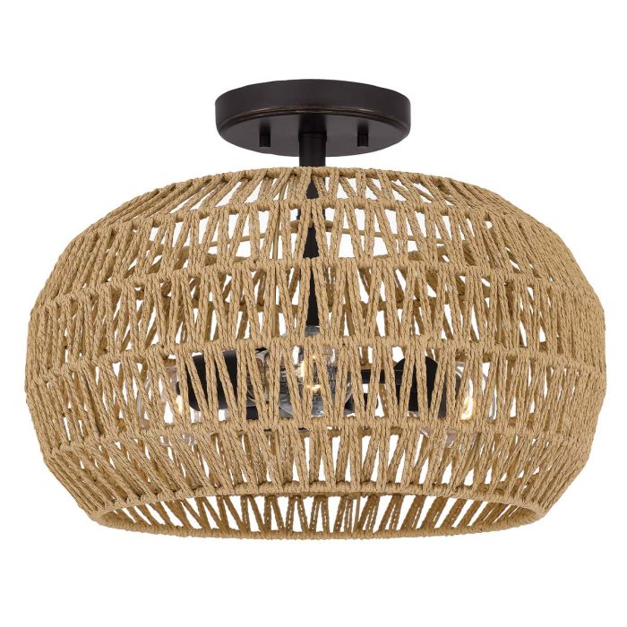 Quoizel Casablanca Bronze Semi Flush Ceiling