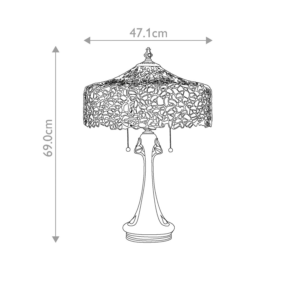 Quoizel Cobalt Light Tiffany Table Lamp