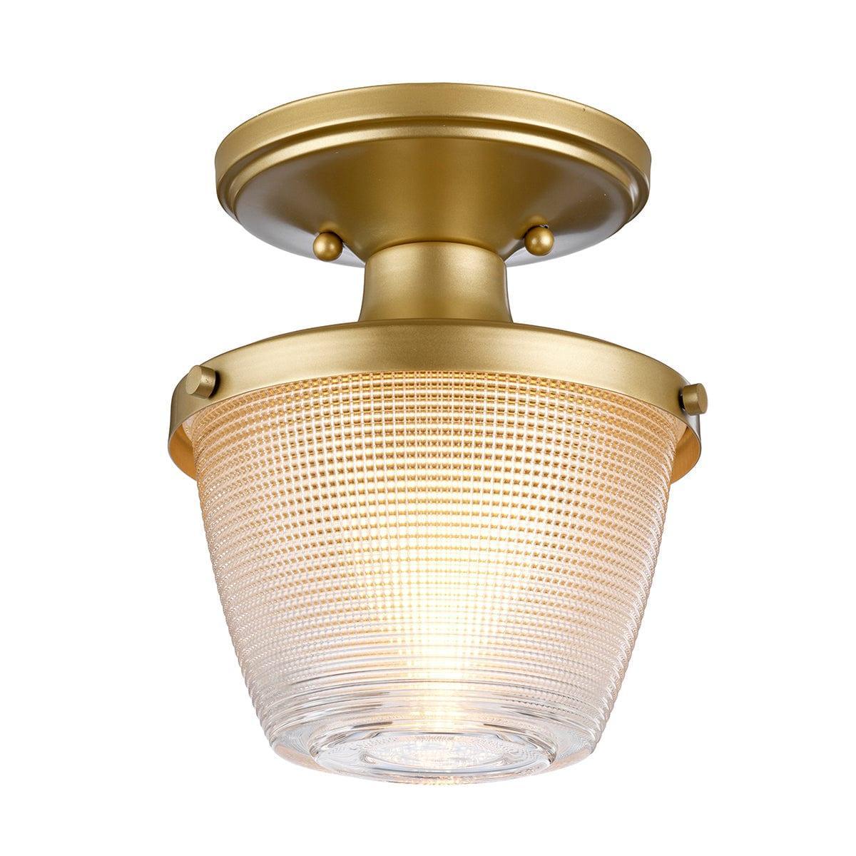 Quoizel Dublin 1 Light Semi-Flush - Painted Natural Brass-OPEN-BOX