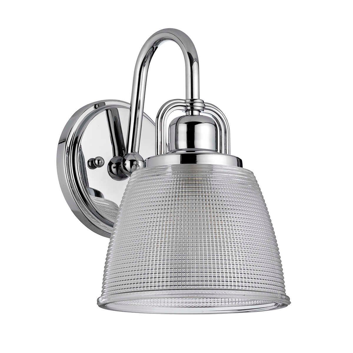Quoizel Dublin 1 Light Polished Chrome Bathroom Wall Light-OPEN-BOX-50-260626