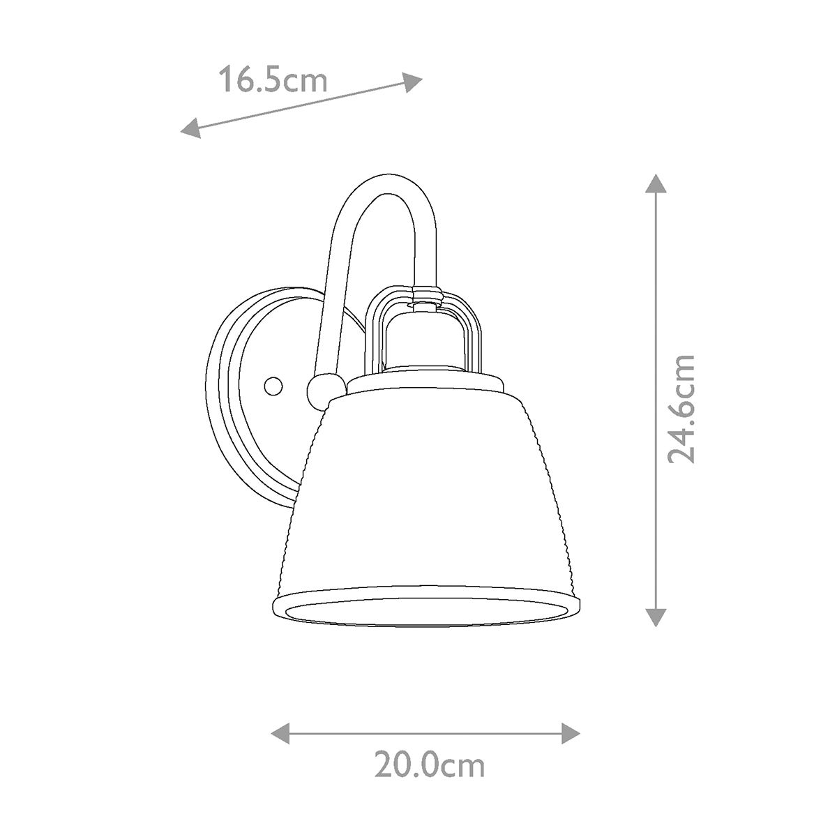 Quoizel Dublin 1 Light Polished Chrome Bathroom Wall Light-OPEN-BOX-50-260626