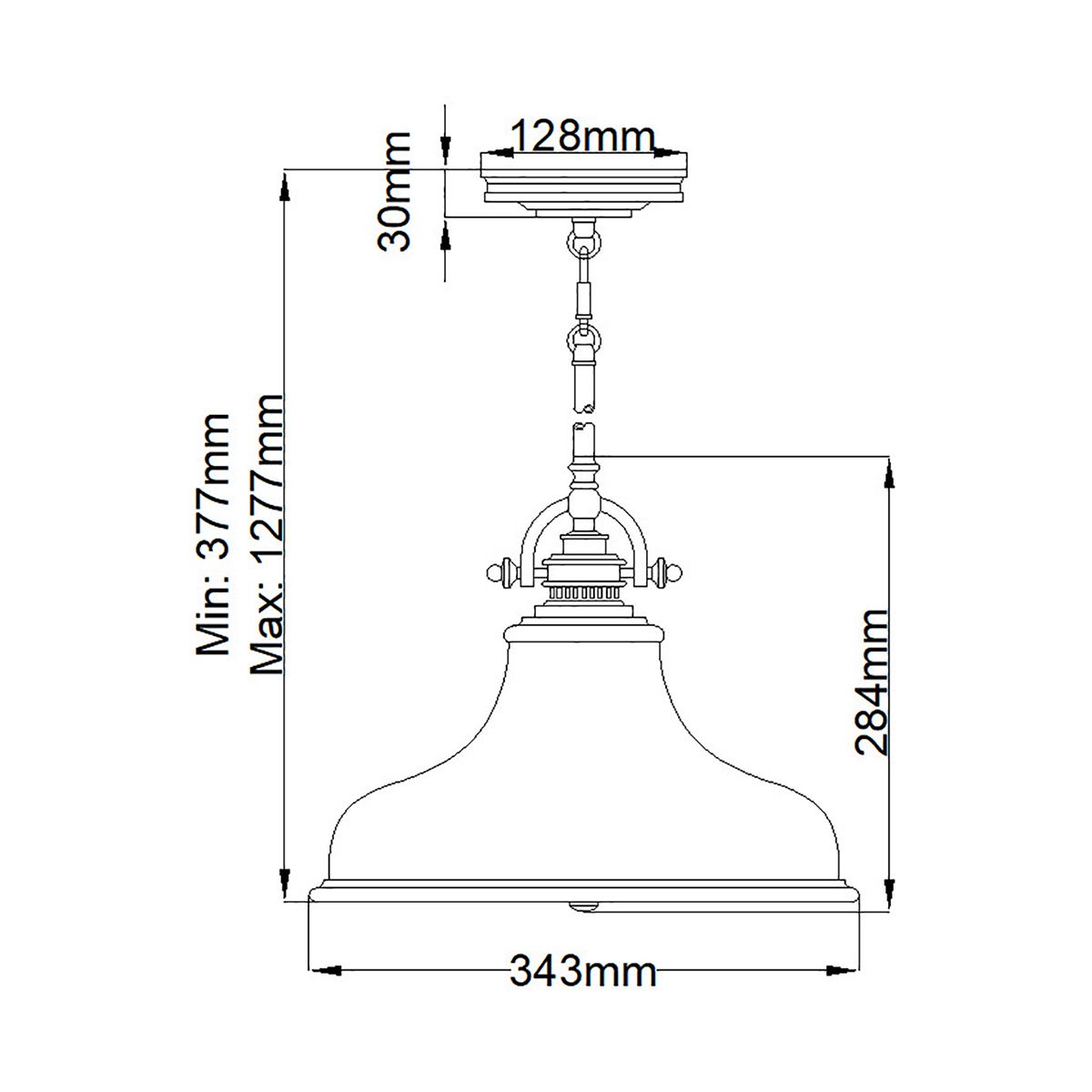 Quoizel Emery Medium Imperial Silver Pendant Ceiling Light-warehouse-clearance-140826
