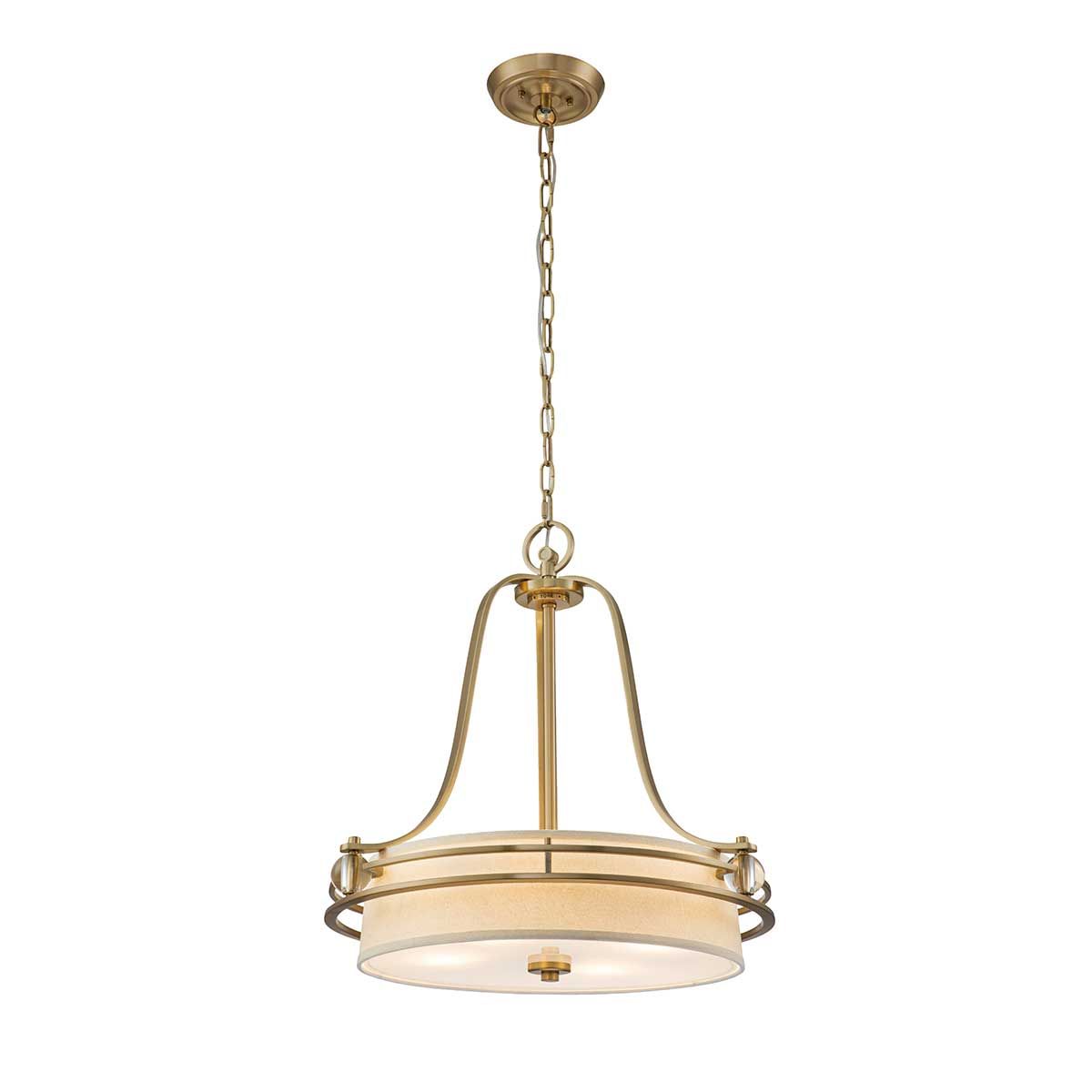 Gotham Brass Living Room Ceiling Pendant Light By Quoizel Lighting QZ-GOTHAM-P-BB