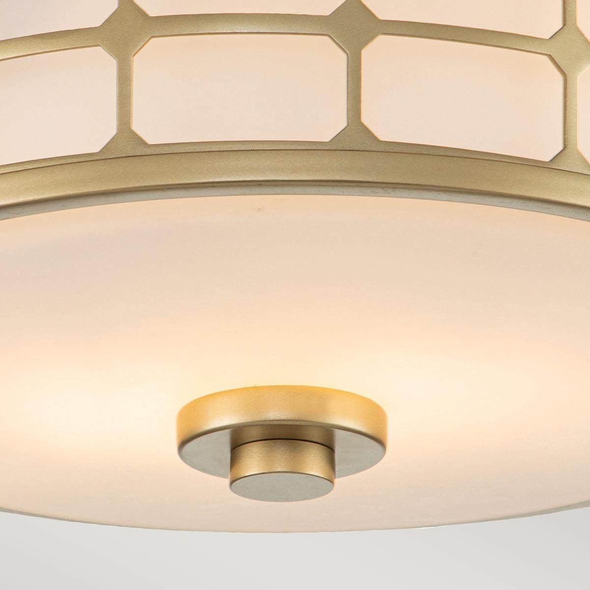 Quoizel Guardian 2 Light Brass Bathroom Flush Mount