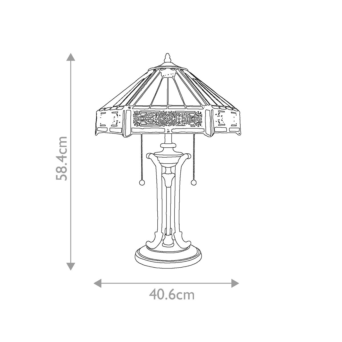 Quoizel Tiffany Indus Table Lamp