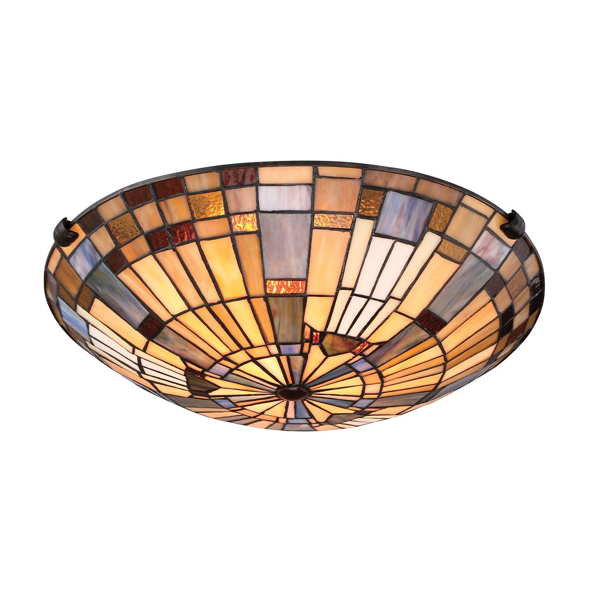 Quoizel Inglenook Small Tiffany Flush Ceiling Light