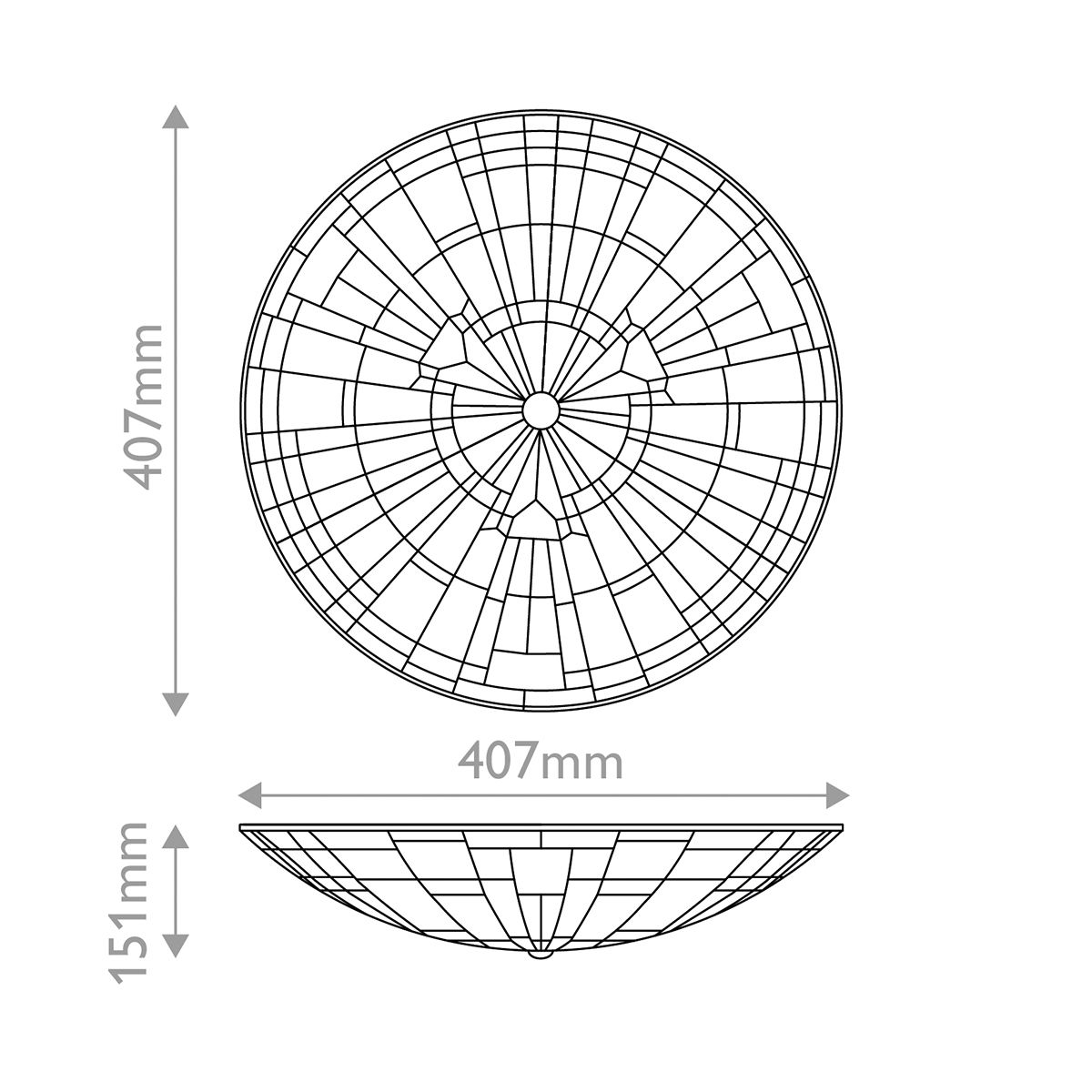 Quoizel Inglenook Small Tiffany Flush Ceiling Light