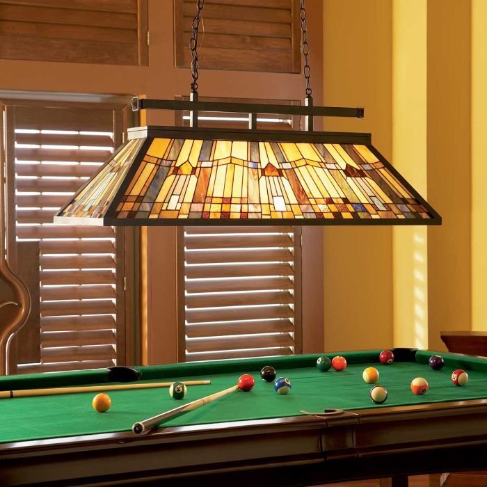 Quoizel Tiffany Inglenook Pool Table Lamp