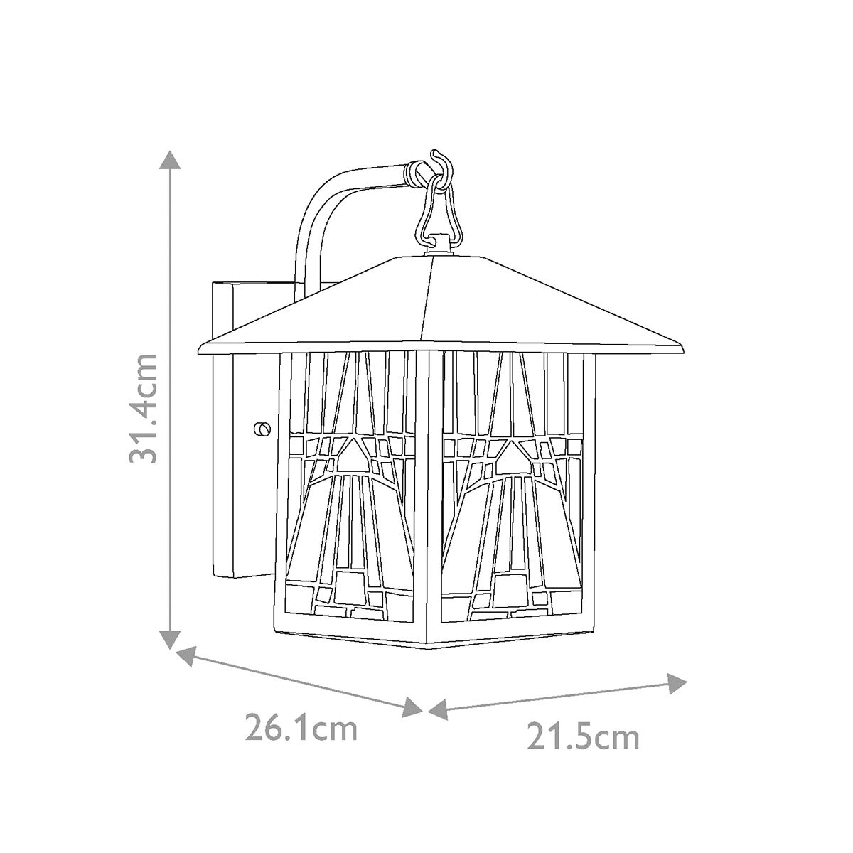 Quoizel Inglenook Medium Tiffany Outdoor Wall Light