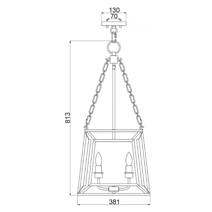 Quoizel Lakeside 4 Light Gold Pendant Ceiling Light