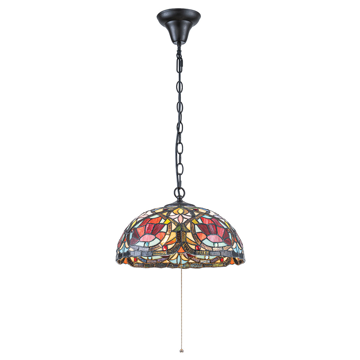 Quoizel Larissa Tiffany Ceiling Pendant Light — close-up detail