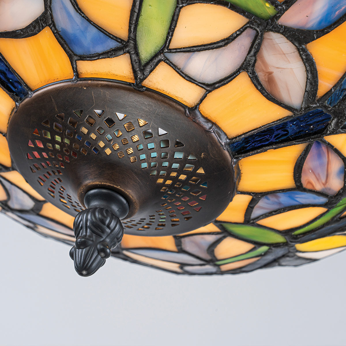 Quoizel Larissa Semi Flush Tiffany Ceiling Light