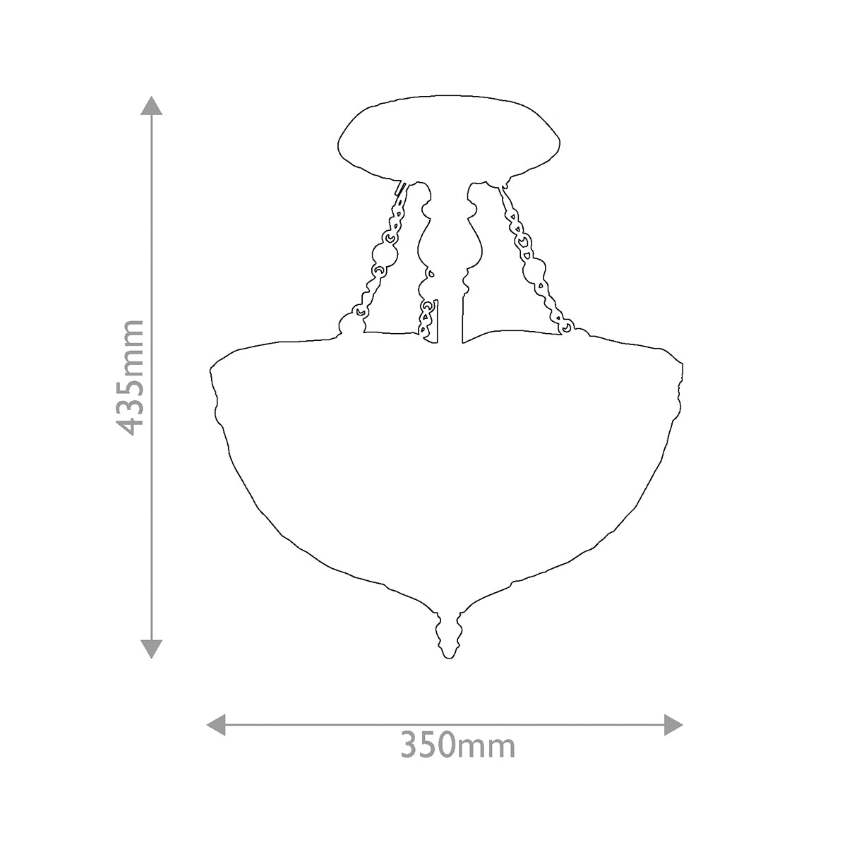 Quoizel Larissa Semi Flush Tiffany Ceiling Light