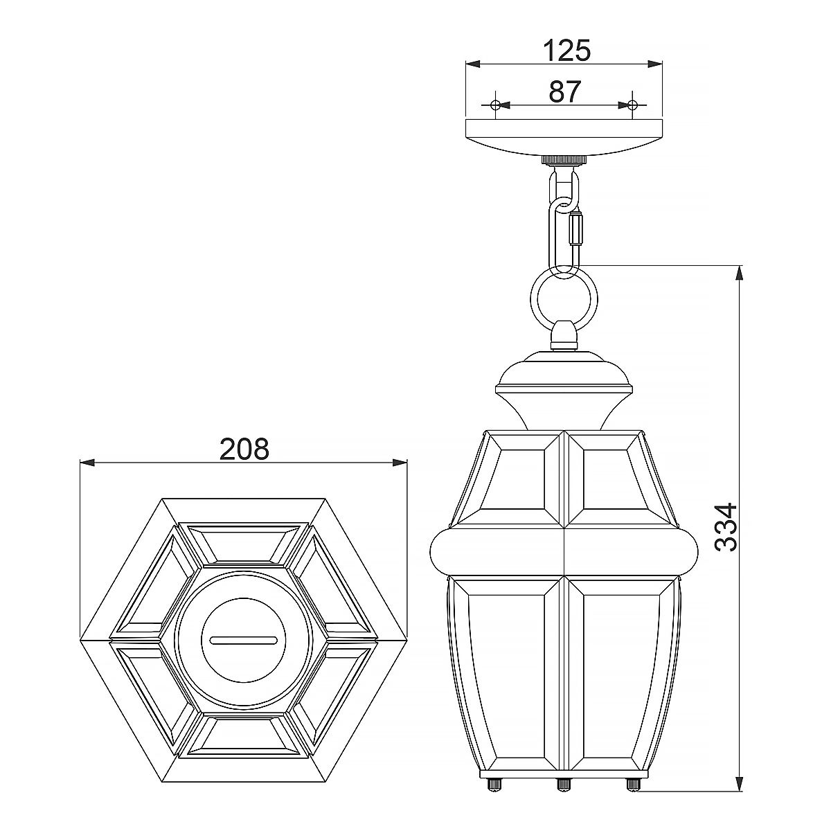 Quoizel Newbury 1 Light Medium Polished Brass Chain Lantern
