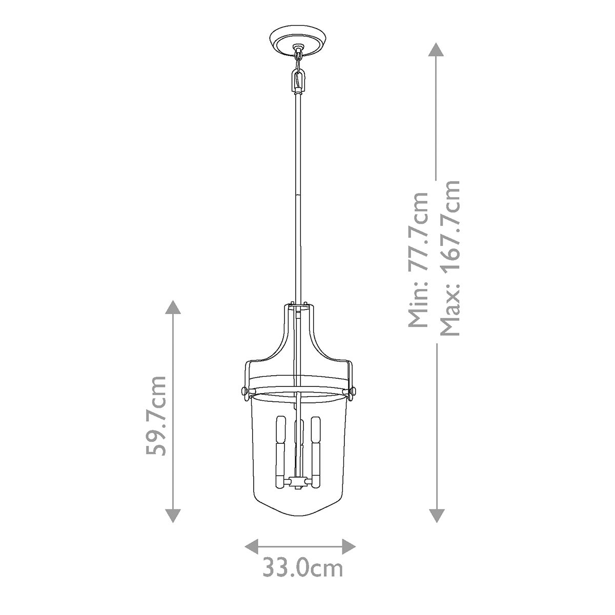 Quoizel Penn Station Nickel Ceiling Pendant Light