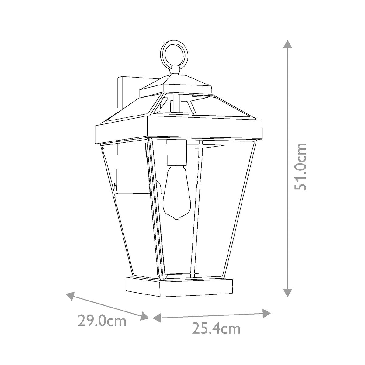 Quoizel Ravine Large Western Bronze Outdoor Wall Light