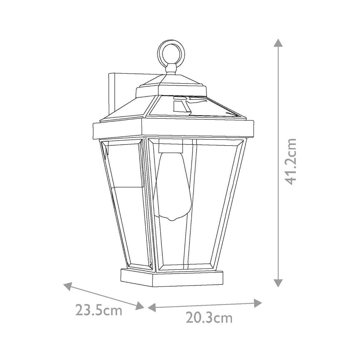 Quoizel Ravine Medium Bronze Outdoor Wall Light