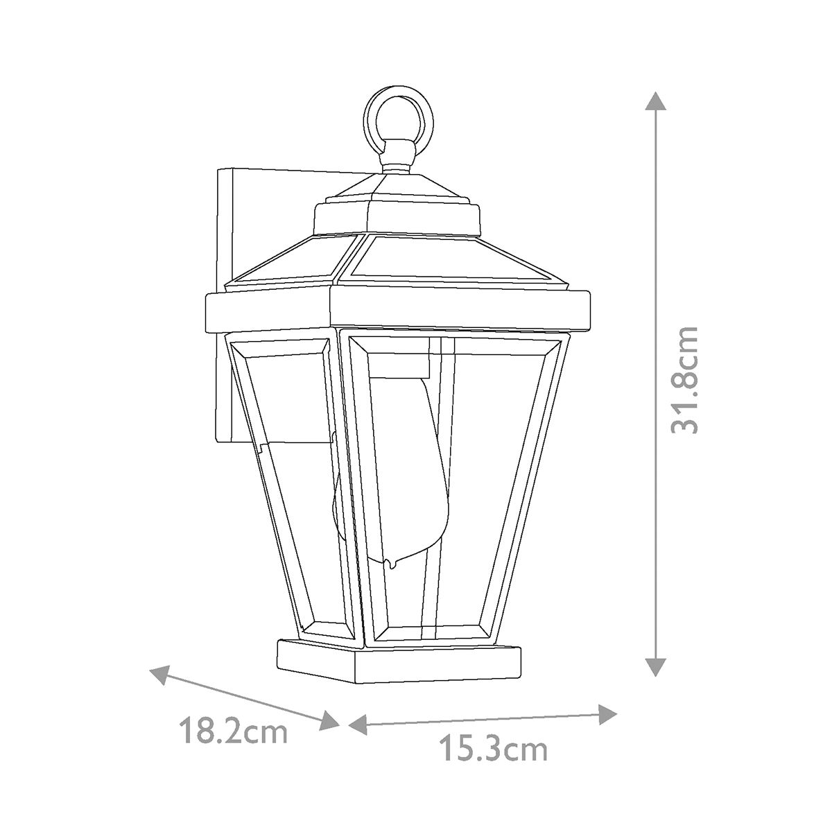 Quoizel Ravine Small Western Bronze Outdoor Wall Light