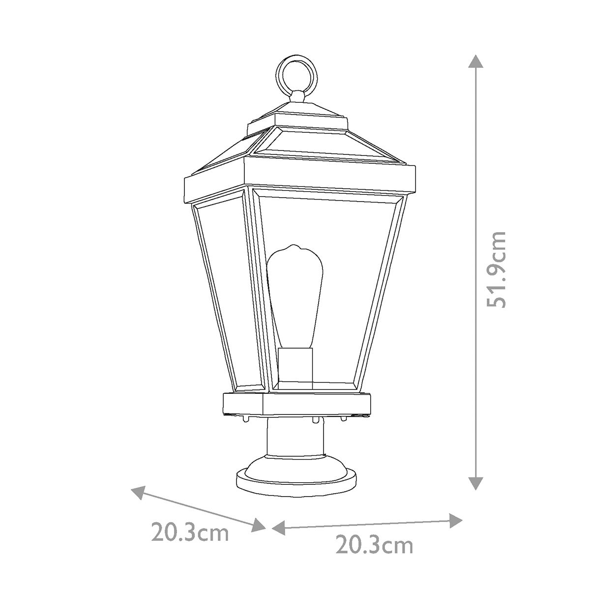 Quoizel Ravine Medium Bronze Pedestal Light