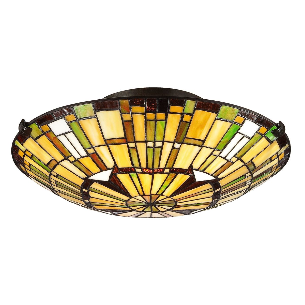 Quoizel Reed Tiffany Flush Ceiling Light