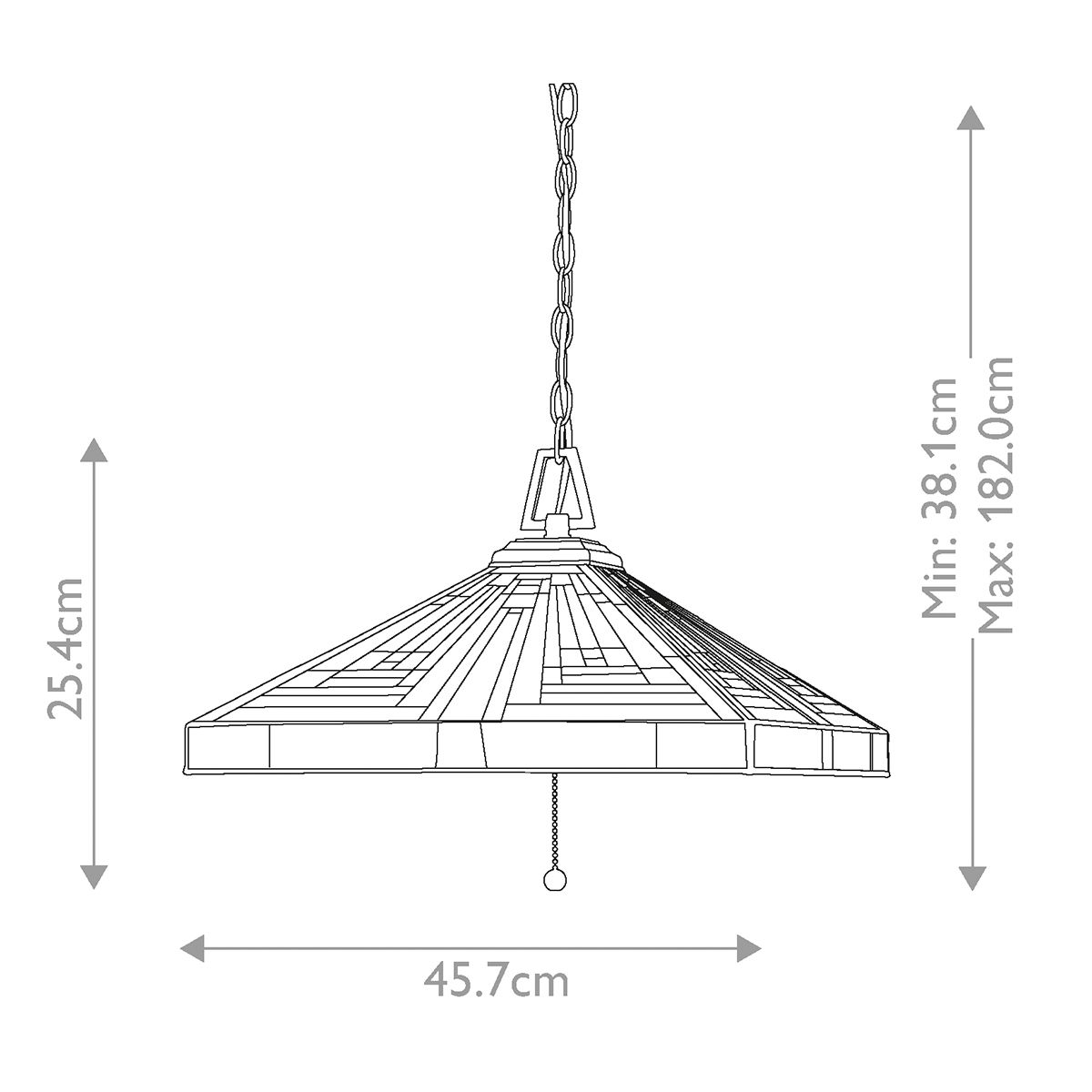 Quoizel Stephen Large Tiffany Ceiling Light