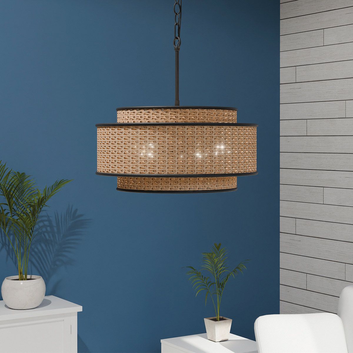 Quoizel Teton Black 5 Light Ceiling Pendant Light