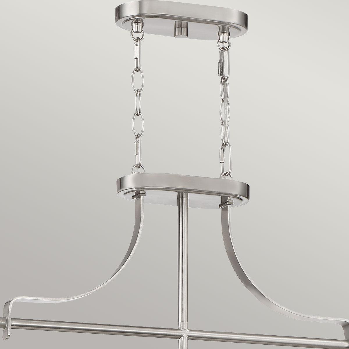 Quoizel Trilogy 3 Light Island Brushed Nickel Pendant