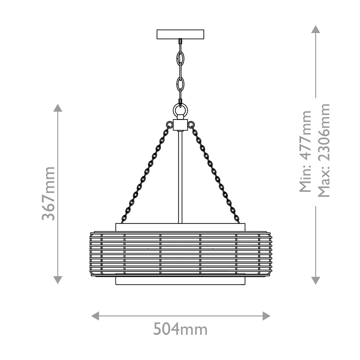 Quoizel Waylon White Ceiling Pendant Light