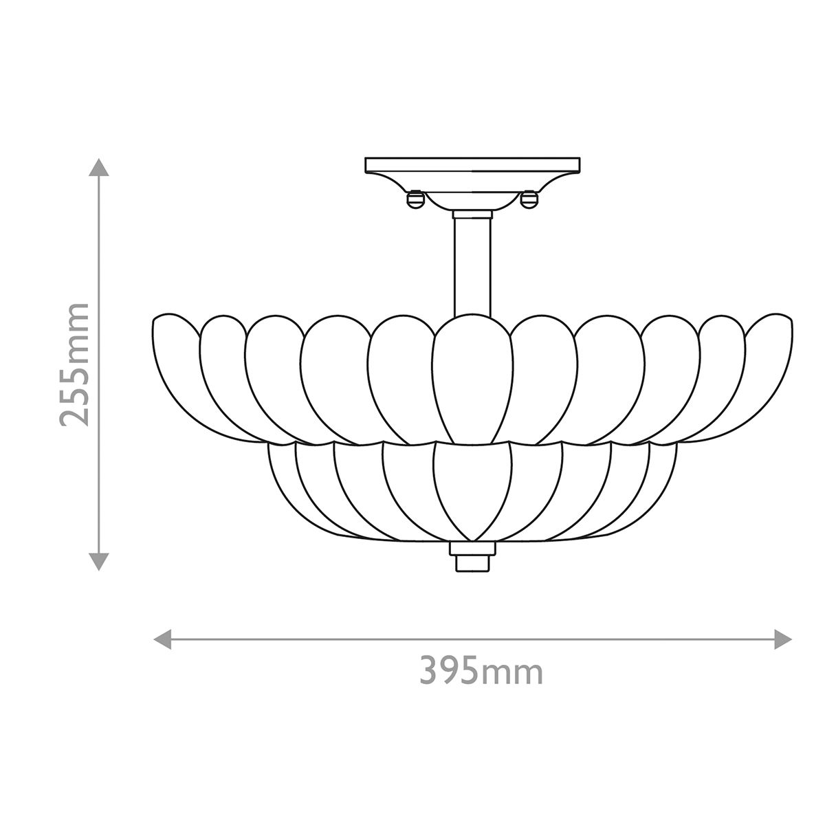 Quoizel Whitecap Medium Semi Flush Ceiling Flush