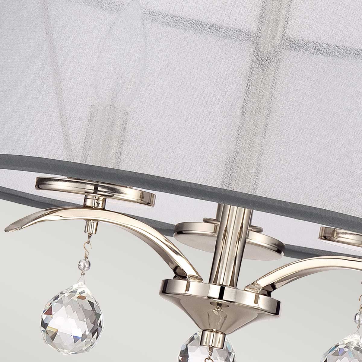 Whitney Silver Semi Flush or Pendant Ceiling Light