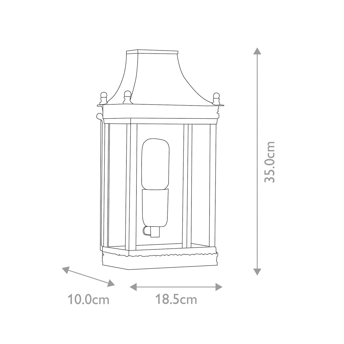 Elstead Regents Park Aged Brass Outdoor Wall Light