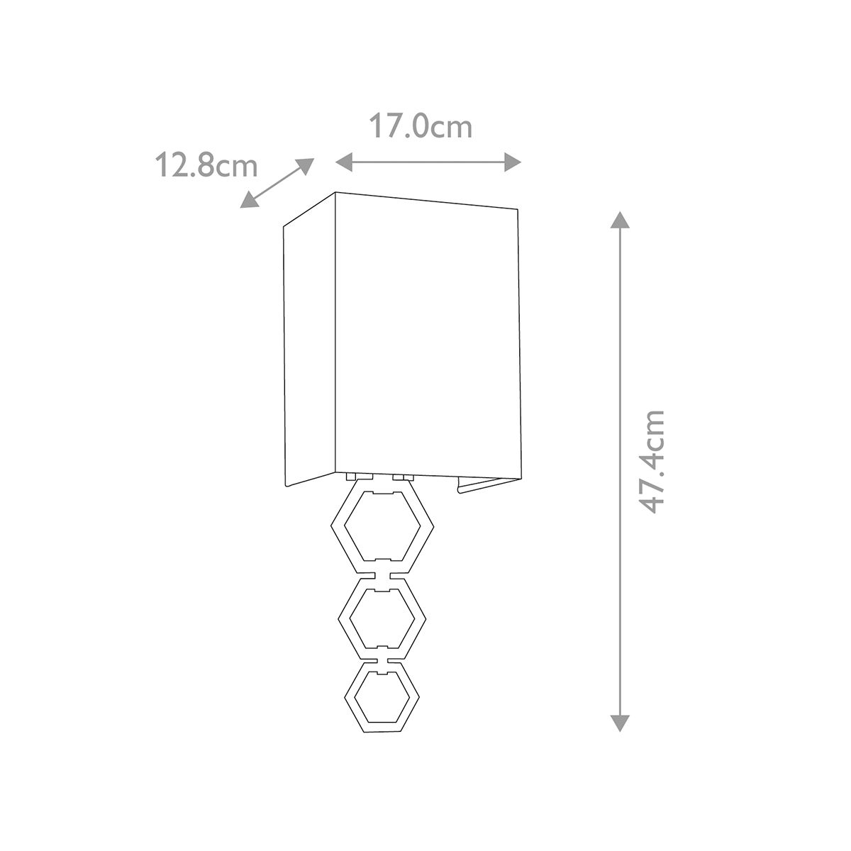 Elstead Ria Small 1 Light Polished Chrome Wall Light
