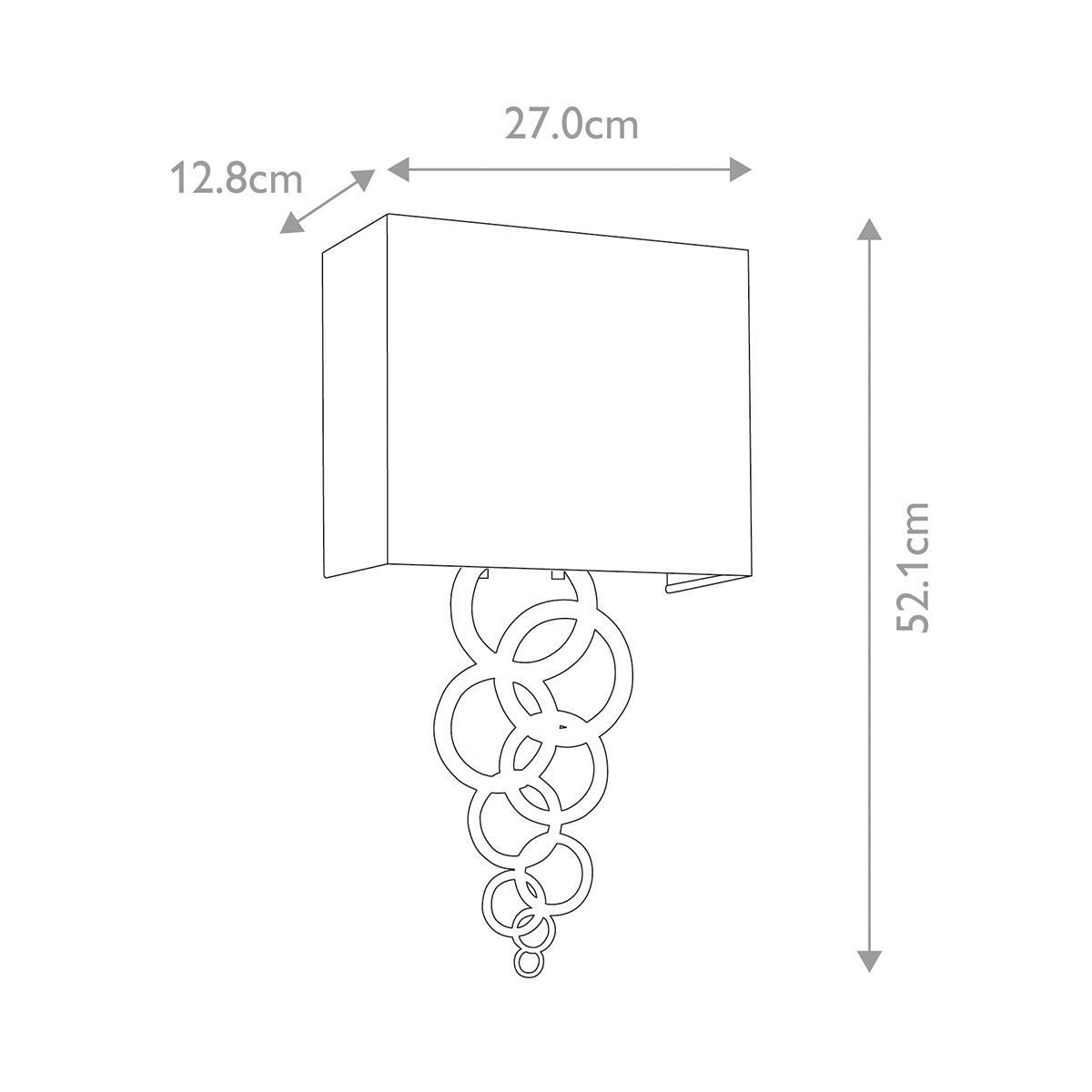 Elstead Rosa Medium 1 Light Aged Brass Wall Light