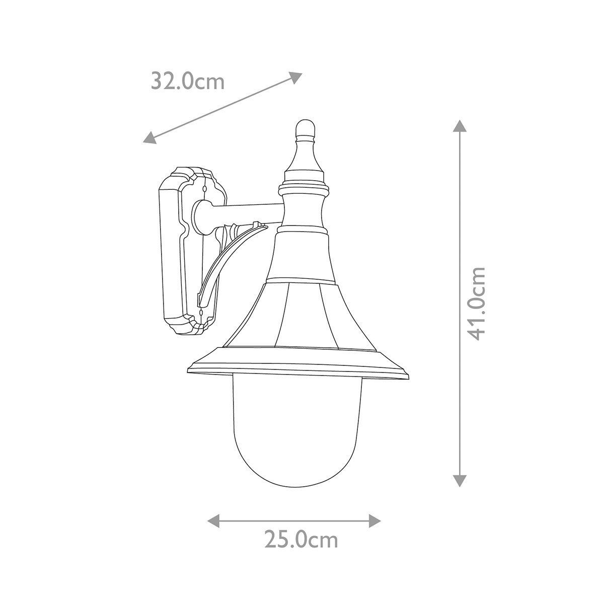 Elstead Shannon Black Outdoor Downlighter Wall Light
