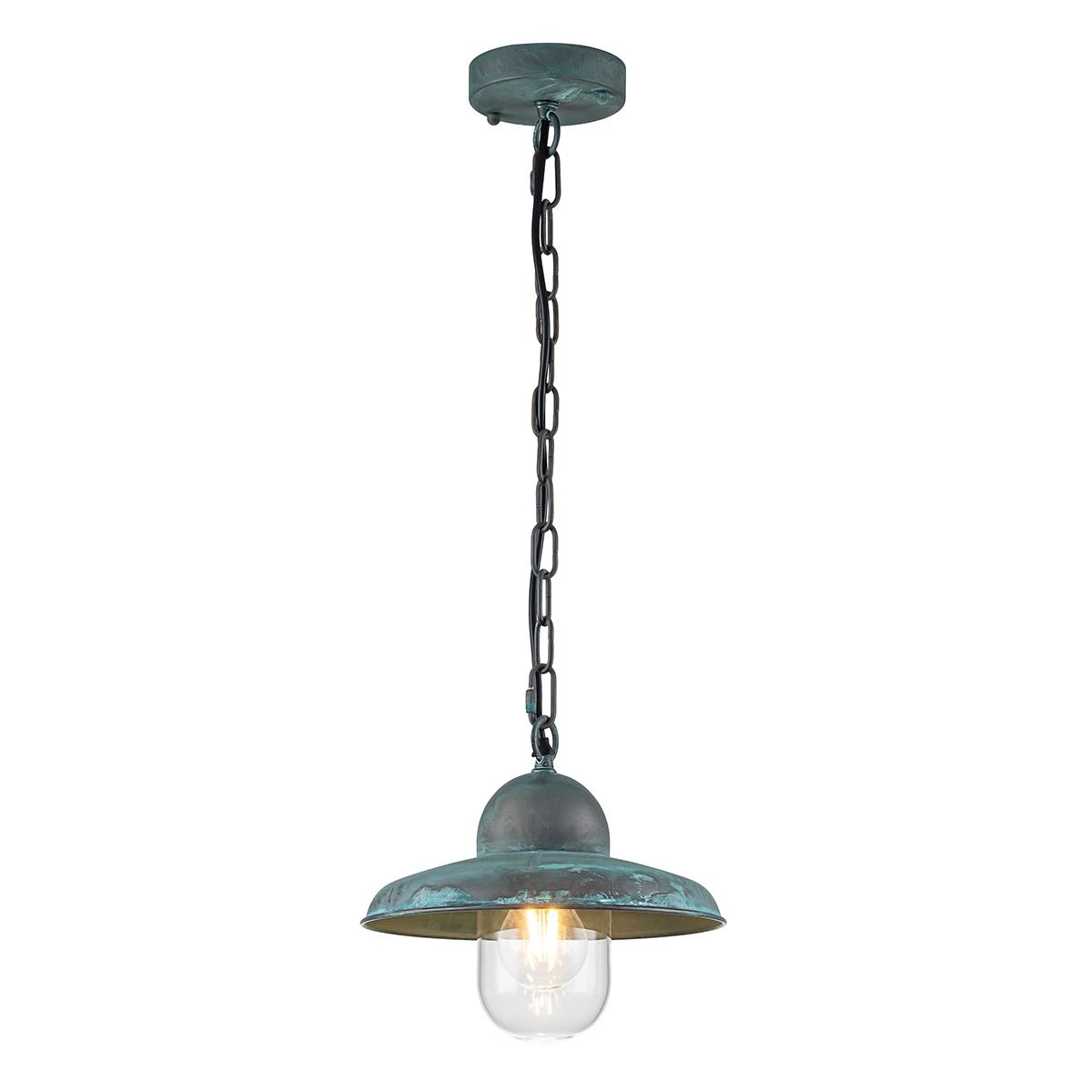 Elstead Somerton Verdigris Outdoor Pendant Light