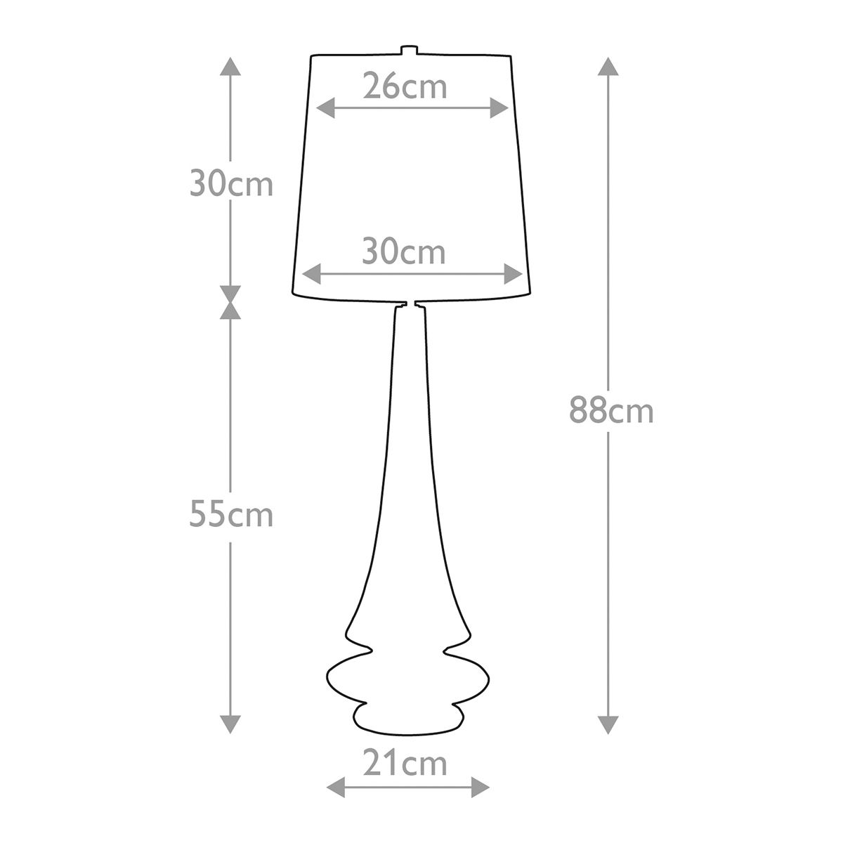 Elstead Spin Grey Ceramic Table Lamp