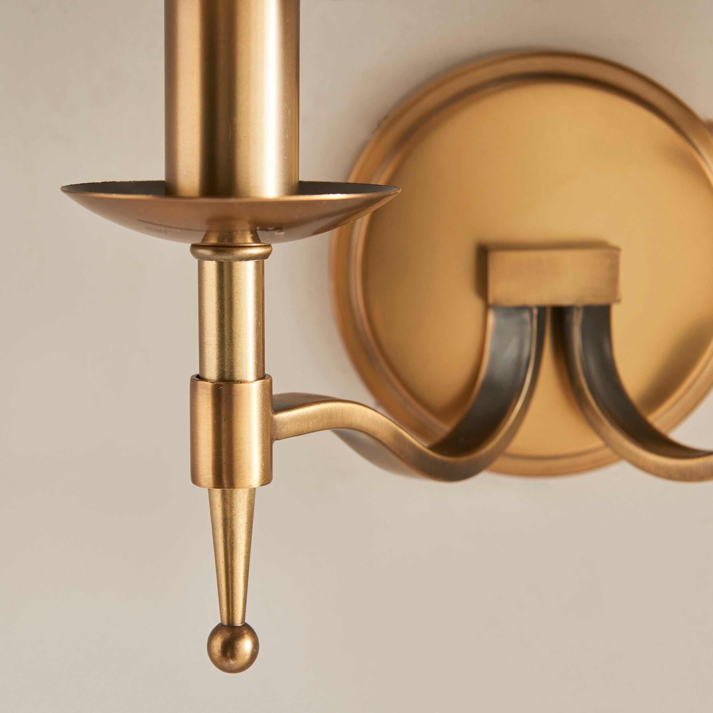 Stanford Antique Brass Finish Double Wall Light-OPEN-BOX-BSL-270826