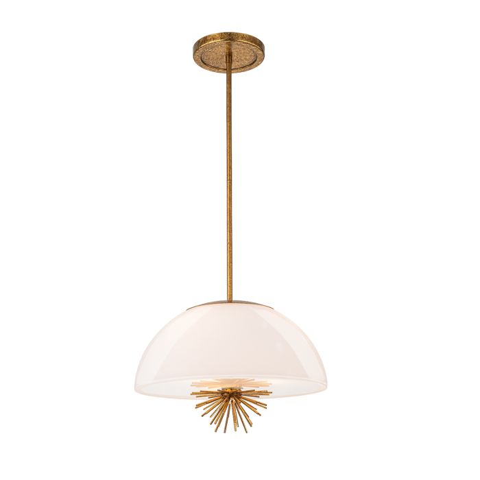 Elstead Staring 3 Light Gold Pendant Light by Elstead Lighting STARING-3P-DG-OPAL