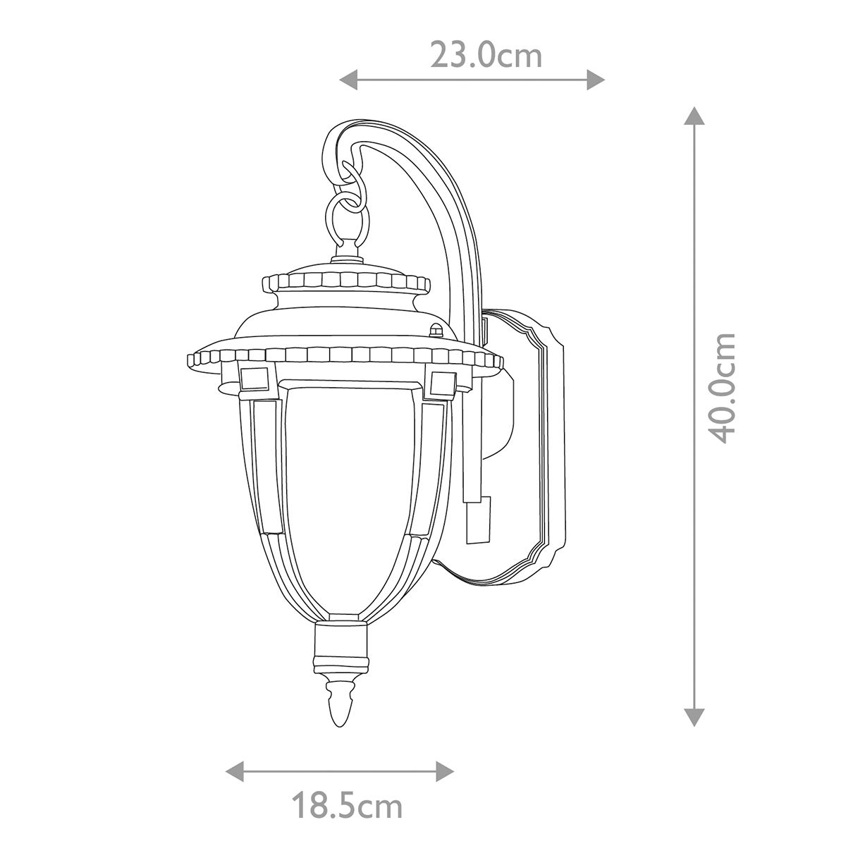 Elstead St Louis Weathered Bronze Medium Outdoor Wall Light