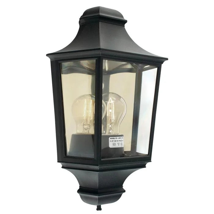 Elstead Turin Black Outdoor Half Wall Light