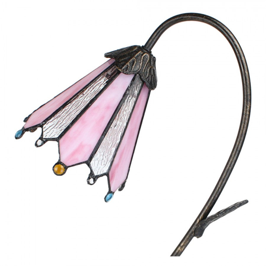 Westerton Swan Neck Pink & Silver Tiffany Lamp