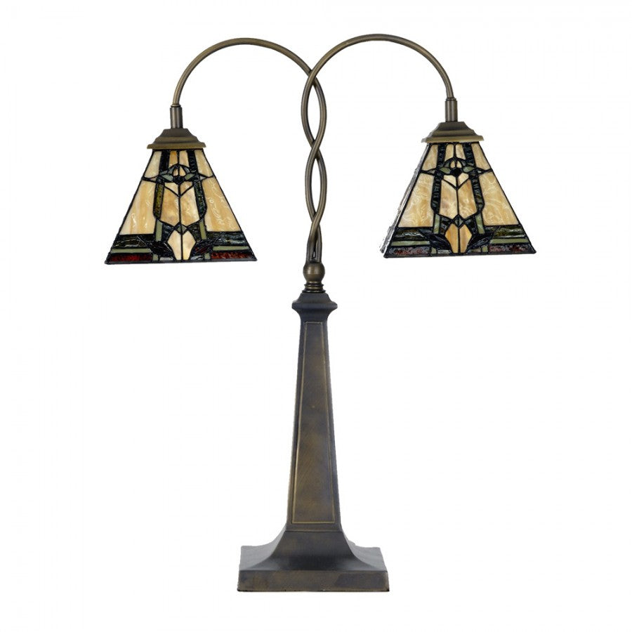 Narberth Double Tiffany Lamp - Tiffany Lighting Direct