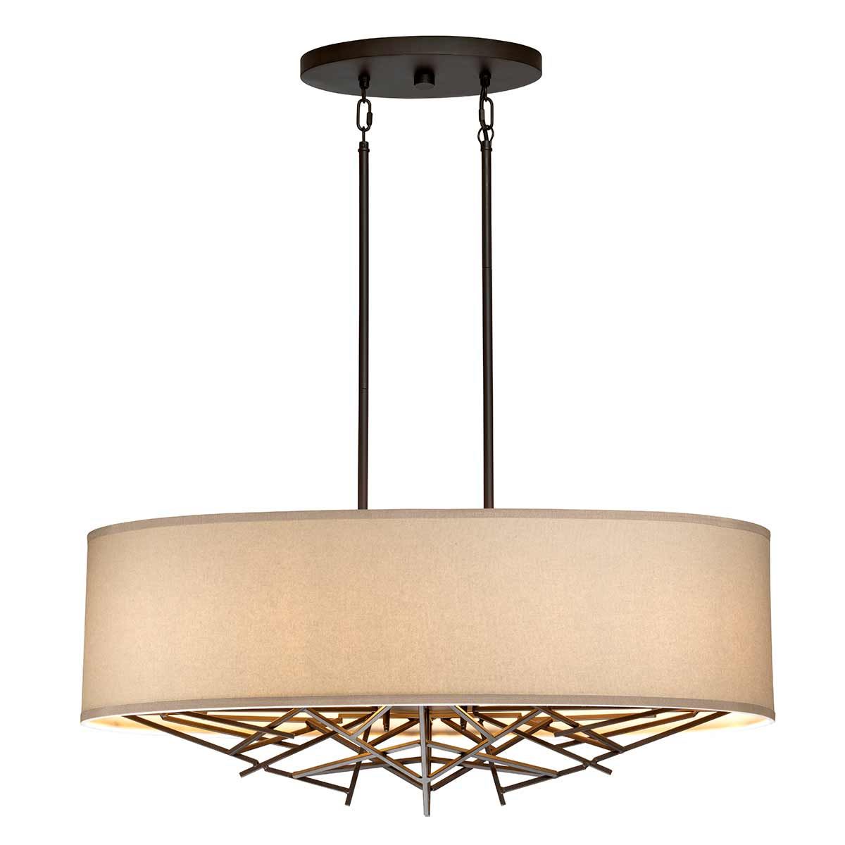 Taiko 5 Light Brass Kitchen Island Pendant TAIKO5-ISLE by Elstead Lighting