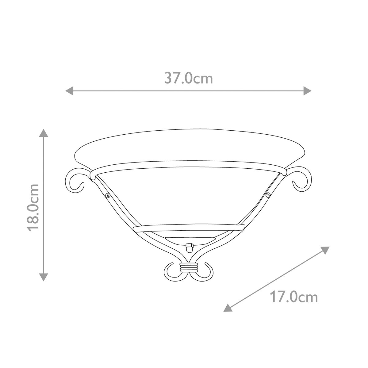 Torchiere 1 Light Black Wall Uplighter Elstead Lighting