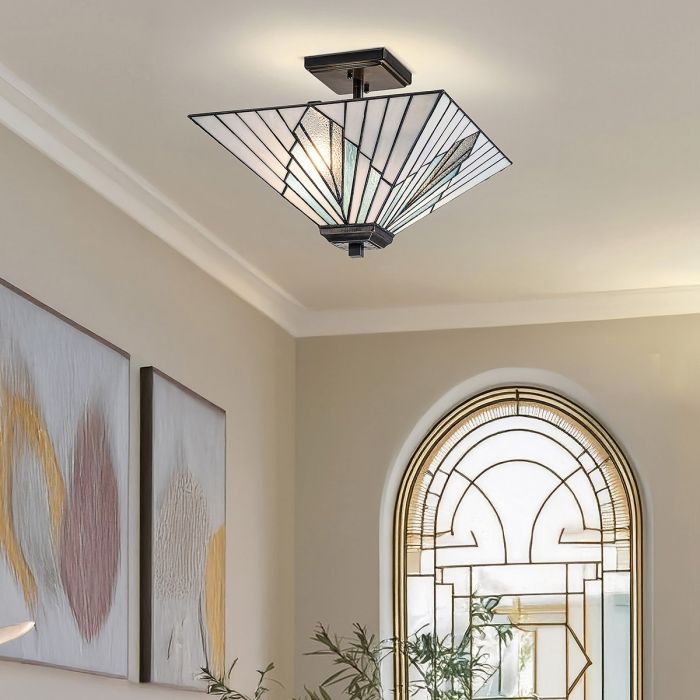 Alderley Tiffany Ceiling Light — alternate view