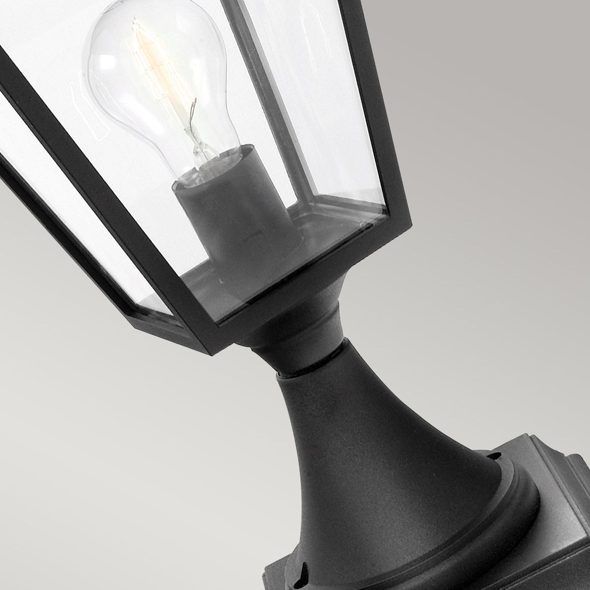 Elstead Turin Grande Black Outdoor Pedestal Lantern-warehouse-clearance-04-09-26