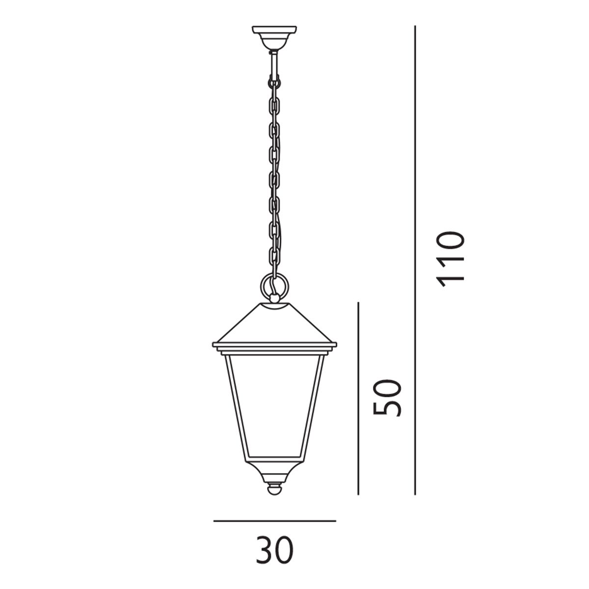 Elstead Turin Grande Black Outdoor Pendant Light