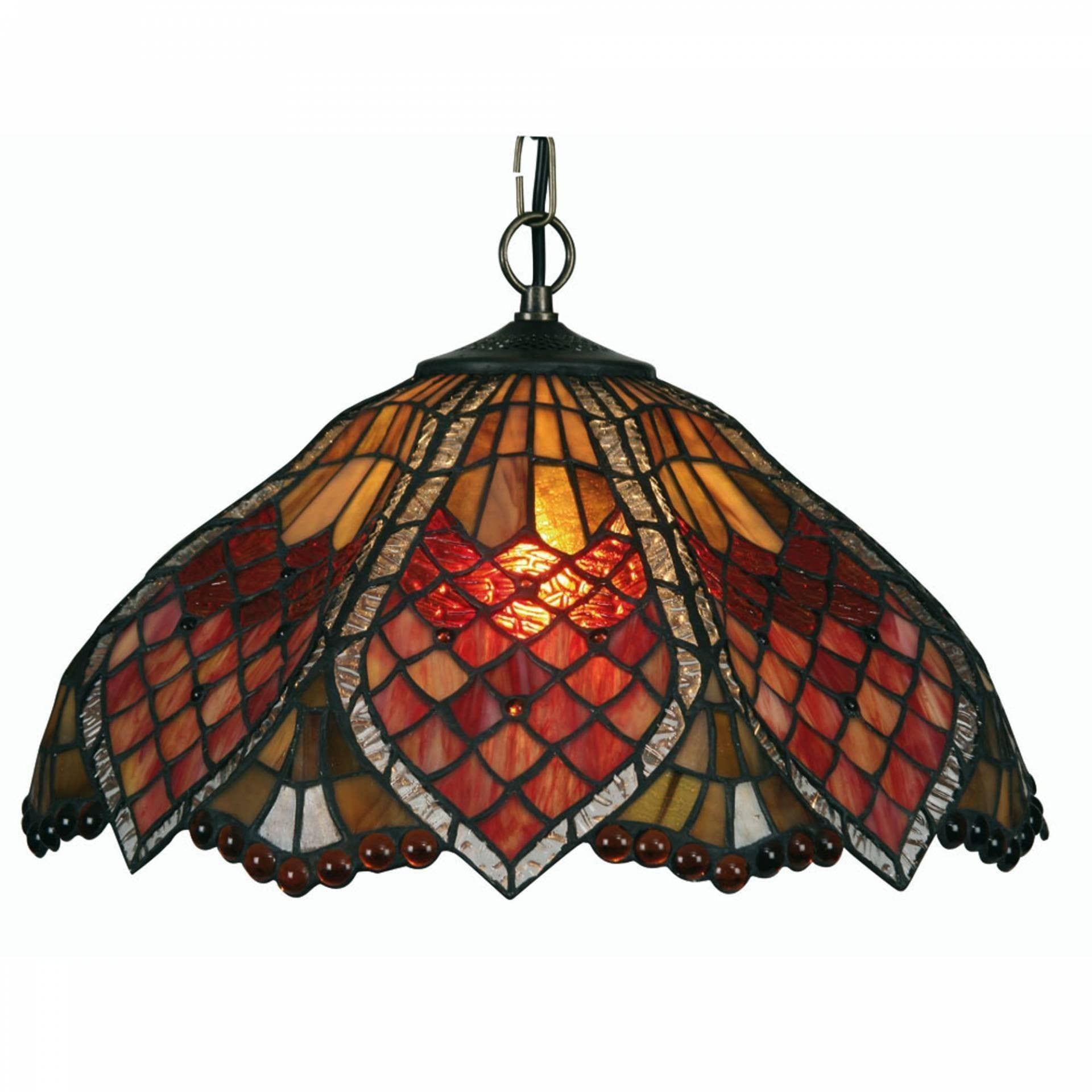 Orsino Large Tiffany Ceiling Light, single bulb fitting-OPEN-BOX-040626